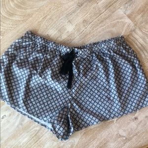 No Boundaries gray/pink silky sleep shorts